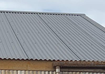 Metal roofing on a house