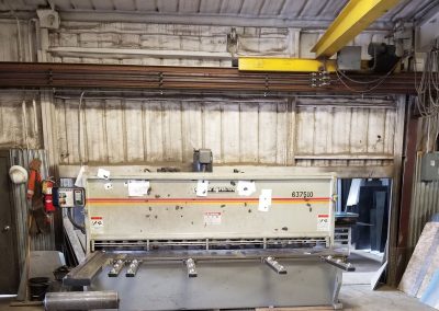Machine used in the shear brake shop at Recla Metals in Colorado